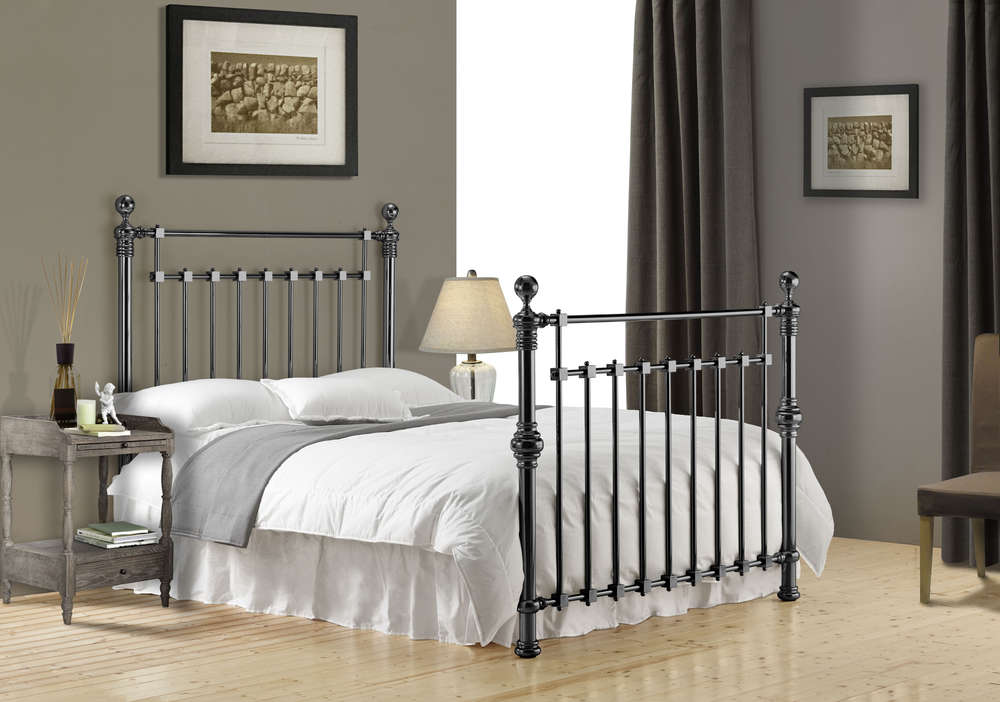 Edward Metal Bed Frame Black Or Chrome, How To Expand Metal Bed Frame